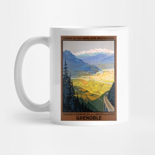 Vintage Travel Poster France Grenoble Mug